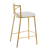 Modern Charlotte - Contemporary Fixed Height Counter Stool (Set of 2) - Furniture Home Direct