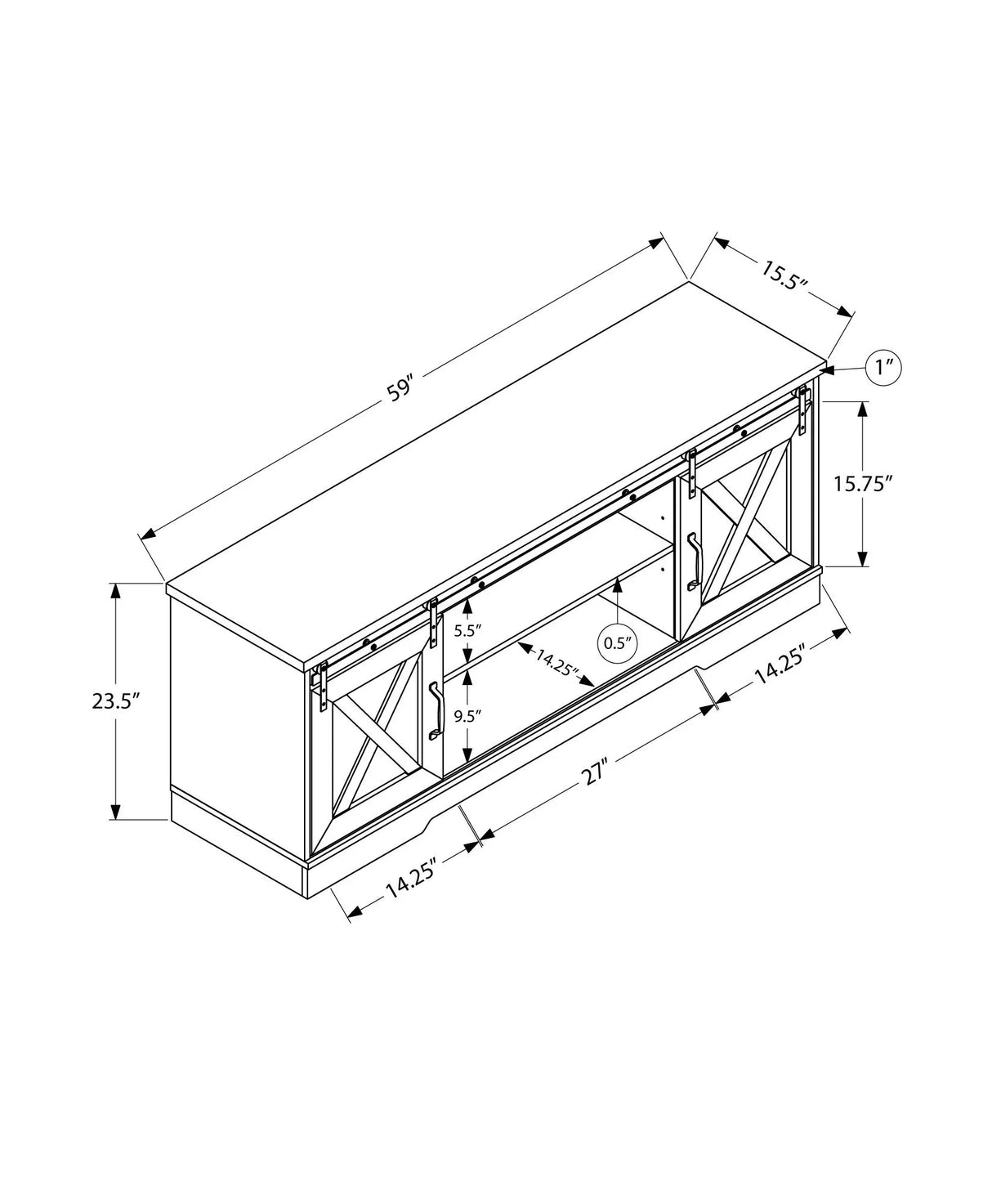TV Stand, Console Media Entertainment Center, Storage Cabinet, Transitional - Furniture Home Direct