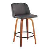 Toriano - Mid Century Modern, Counter Stool (Set of 2) - Furniture Home Direct