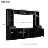 Minimalist Entertainment Wall Unit Set With Bridge For TVs Up To 75" - Furniture Home Direct
