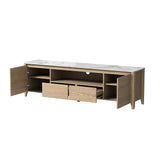 Modern TV Stand With LED Lights Entertainment Center TV Cabinet With Storage For Up To 75" For Gaming Living Room Bedroom - Furniture Home Direct
