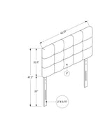 Twin Size, Bed Headboard Only, Upholstered, Transitional - Gray - Furniture Home Direct