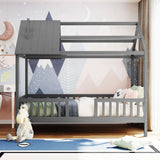 House Bed With Fence - Furniture Home Direct