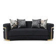 Soledad - Sofa With Upholstery And Hued Accents - Black - Furniture Home Direct