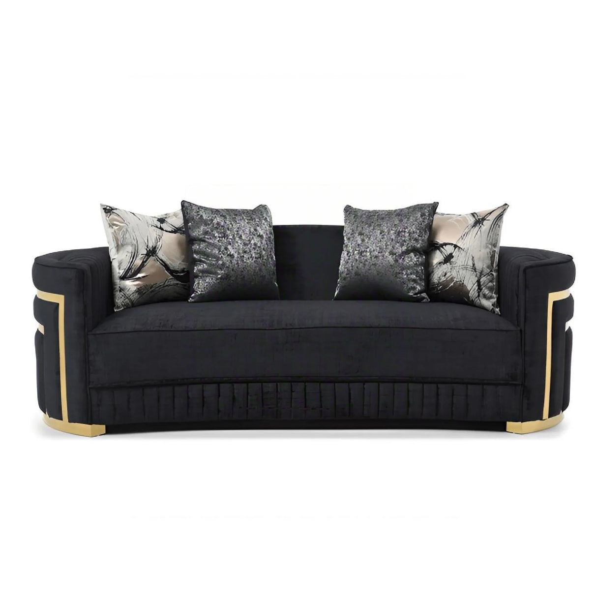 Soledad - Sofa With Upholstery And Hued Accents - Black - Furniture Home Direct