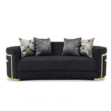 Soledad - Sofa With Upholstery And Hued Accents - Black - Furniture Home Direct