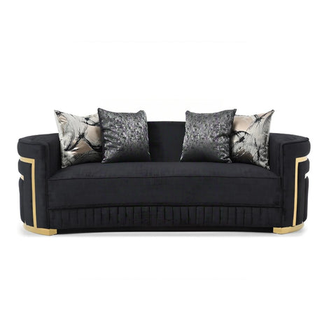 Soledad - Sofa With Upholstery And Hued Accents - Black - Furniture Home Direct