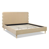 Stockholm - Modern Wavy Headboard Platform Bed - Furniture Home Direct