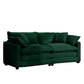 Modern 2 Seater With 4 Pillows, Upholstered Deep Seating Loveseat - Furniture Home Direct