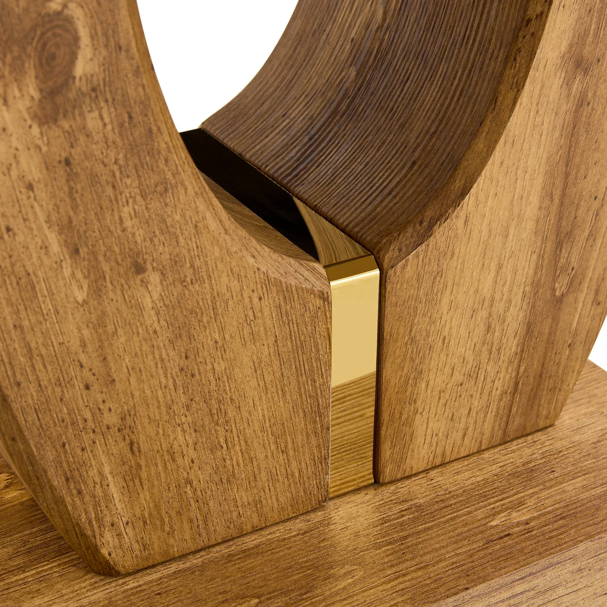 End Table Square Wood Grain With Curved Base Walnut - Furniture Home Direct