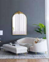 Arched Wall Mirror With Metal Frame, Wall Mirror For Living Room - Furniture Home Direct