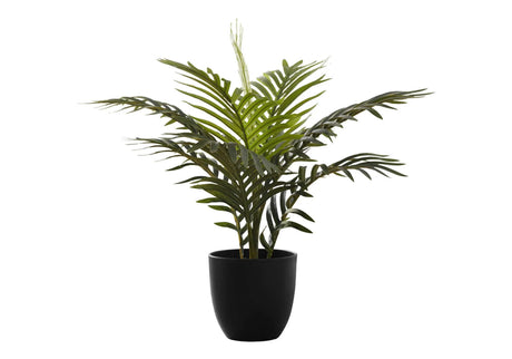 20" Tall, Artificial Plant, Palm, Indoor, Faux, Fake, Table, Greenery, Potted, Real Touch, Decorative - Green / Black - Furniture Home Direct