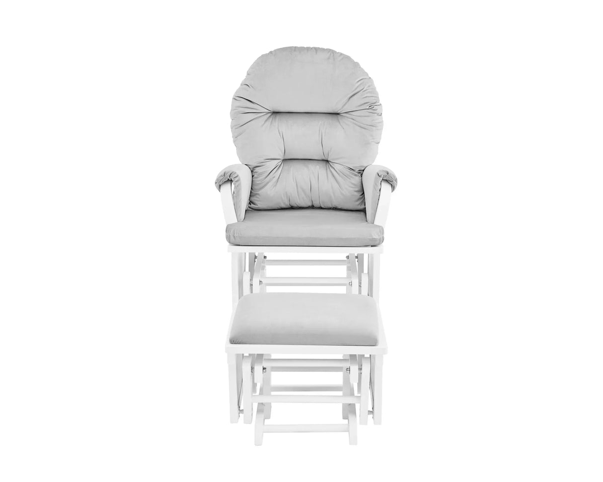 Madison - Glider & Ottoman - White Base - Furniture Home Direct