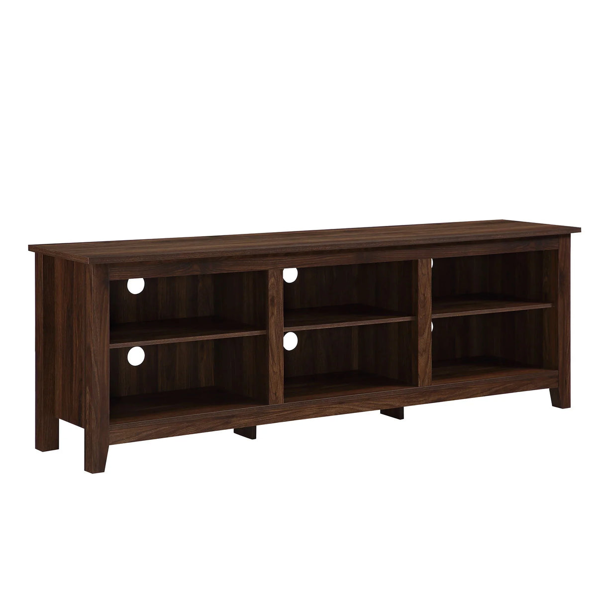 Modern Transitional 3 Shelf Open Storage TV Stand - Furniture Home Direct