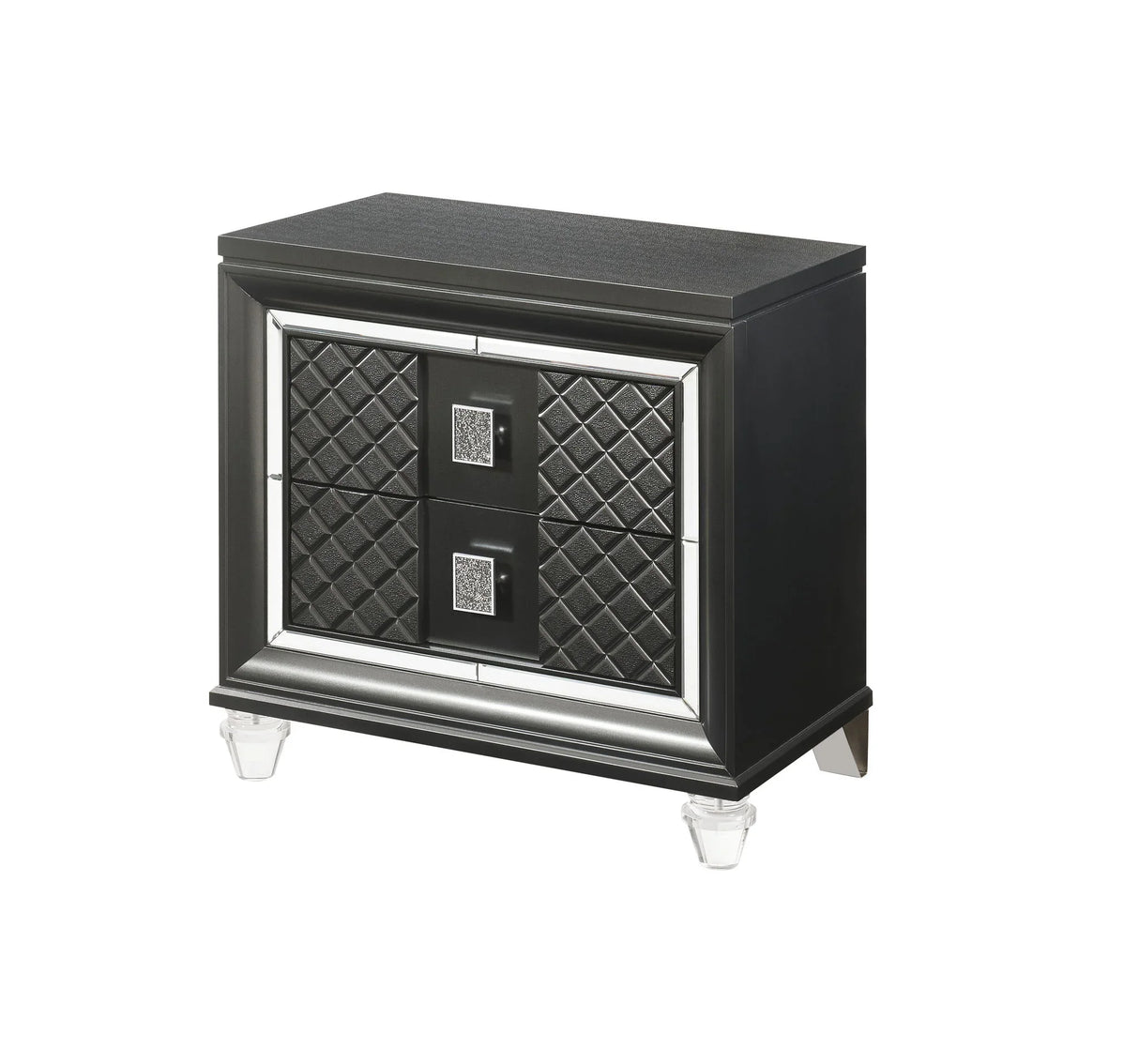 Sawyer - Metallic Nightstand - Gray - Furniture Home Direct