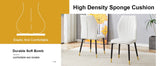 Dining Chairs Set of 4 Modern PU Upholstered Sleek White - Furniture Home Direct