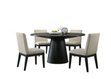 Jasper - Wide Contemporary Round Dining Table Set - Furniture Home Direct