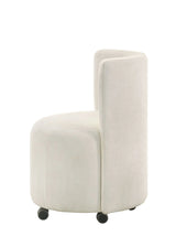 Blayde - Chenille Side Chair With Swivel (Set of 2) - White - Furniture Home Direct