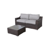 Outdoor Wicker Conversation Set With Cushions, All Weather - Furniture Home Direct