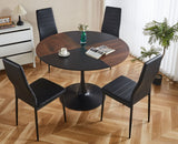 Tulip Round Dining Table, Office Table, Coffee Table - Brown - Furniture Home Direct