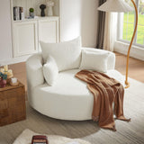 360° Swivel Chair Accent Barrel Chair With Removable Pillows - Furniture Home Direct