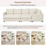 121.3" Modular Sleeper Sectional - Beige - Furniture Home Direct