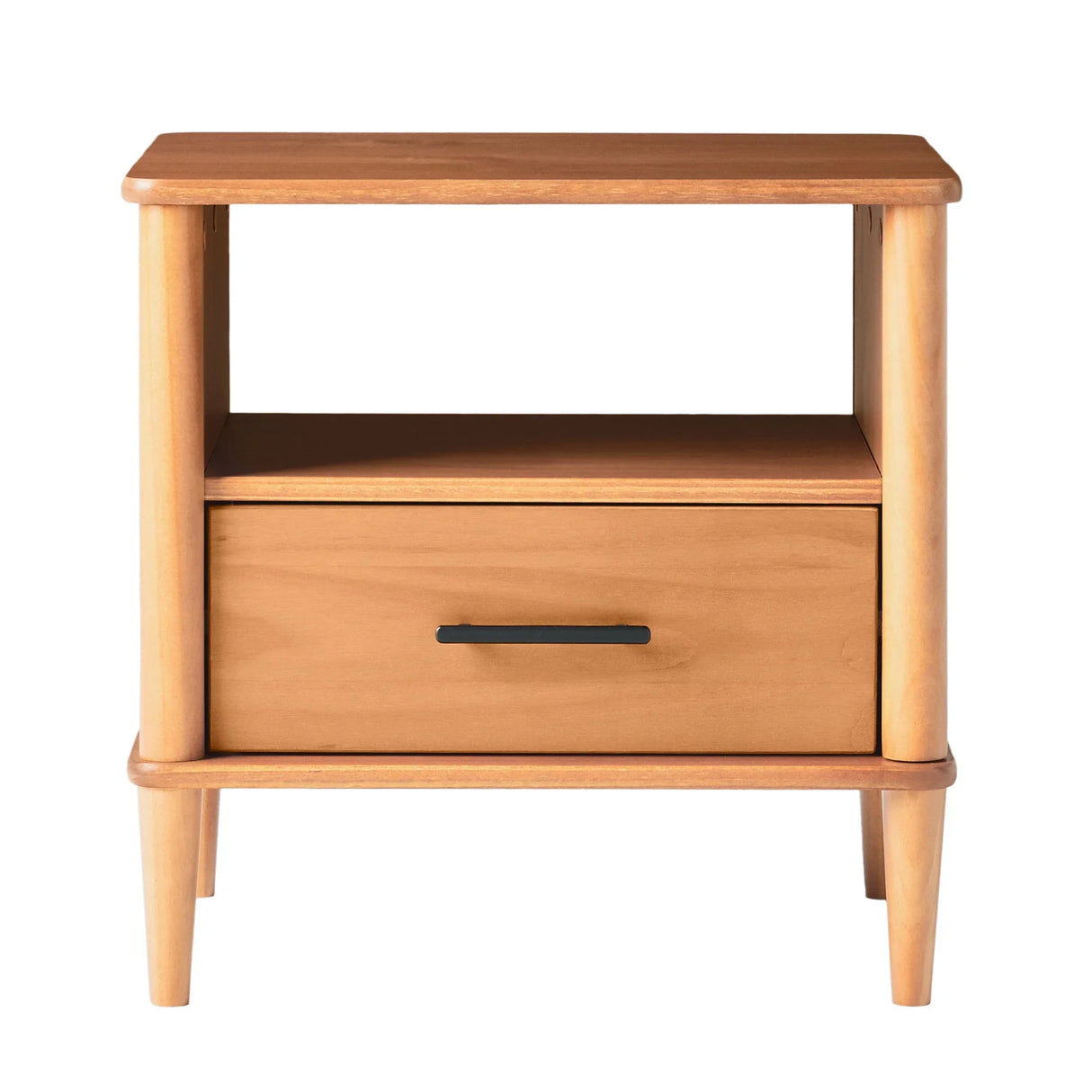 Transitional Solid Wood Spindle Nightstand - Furniture Home Direct