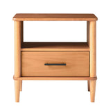 Transitional Solid Wood Spindle Nightstand - Furniture Home Direct