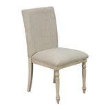 Fiona - Upholstered Dining Chair With Turned Legs (Set of 2) - Light Gray - Furniture Home Direct