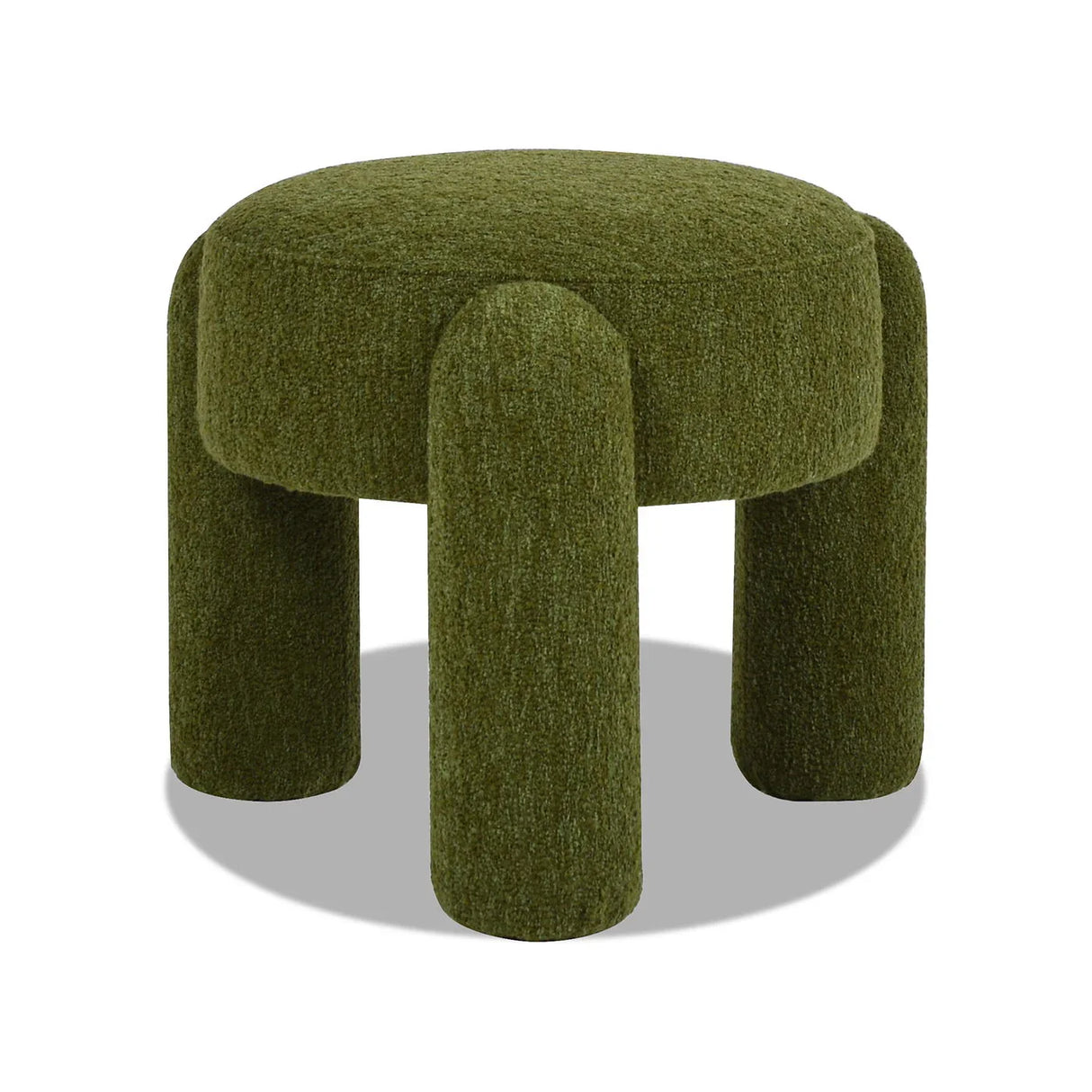 Hugo - Round Fully Upholstered Ottoman - Furniture Home Direct
