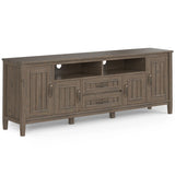 Lev - Handcrafted TV Media Stand - Smoky Brown - Furniture Home Direct