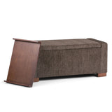 Bretton - Lift Top Storage Ottoman - Deep Umber Brown - Furniture Home Direct