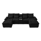Contemporary U Shaped Sofa With Console And Cupholders - Furniture Home Direct