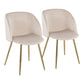 Fran - Pleated Waves Contemporary Chair (Set of 2) - Furniture Home Direct
