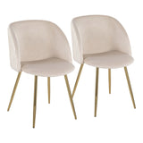 Fran - Pleated Waves Contemporary Chair (Set of 2) - Furniture Home Direct