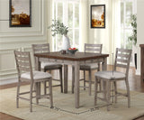 Counter Height Two Tone 4 Drawer Dining Table - Gray - Furniture Home Direct