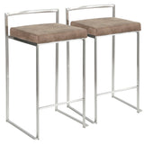 Fuji - Contemporary Elegant Stackable Counter Stool Set - Furniture Home Direct
