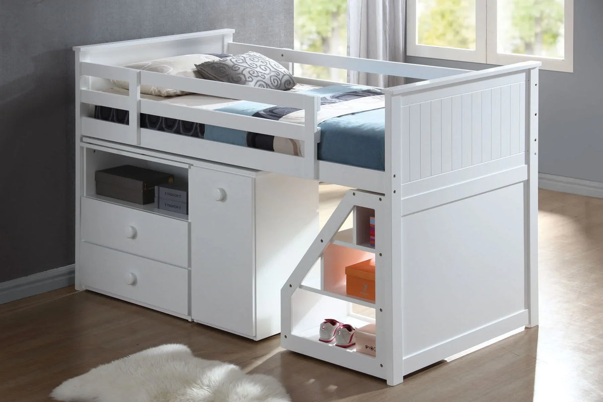 Wyatt - Twin Loft Bed Set - White - Furniture Home Direct