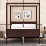 Canopy Platform Bed With Headboard And Footboard, Slat Support Leg - Furniture Home Direct