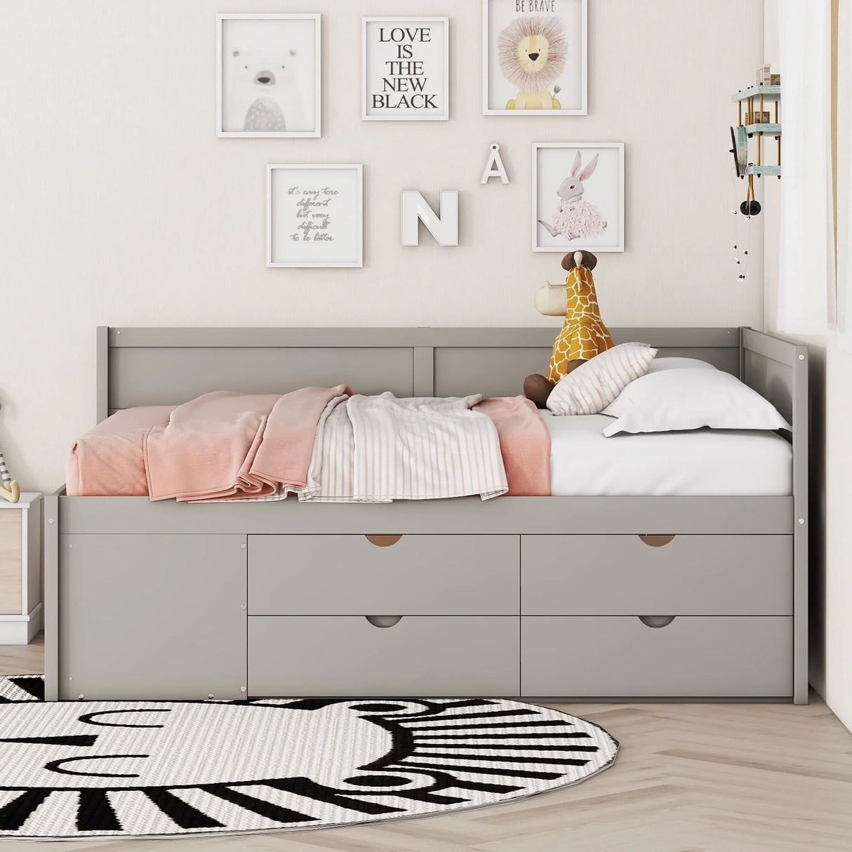Daybed With Drawers And Shelves - Furniture Home Direct