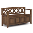 Amherst - Entryway Storage Bench - Rustic Natural Aged Brown - Furniture Home Direct