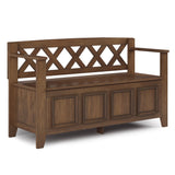 Amherst - Entryway Storage Bench - Rustic Natural Aged Brown - Furniture Home Direct