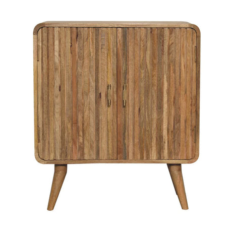 T Bar Ridged Cabinet - Brown - Furniture Home Direct