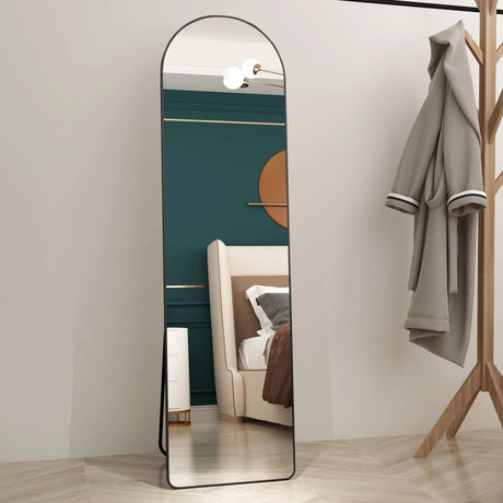 Arched Full Length Mirror With Frame For Bathroom Bedroom ing Store - Black - Furniture Home Direct