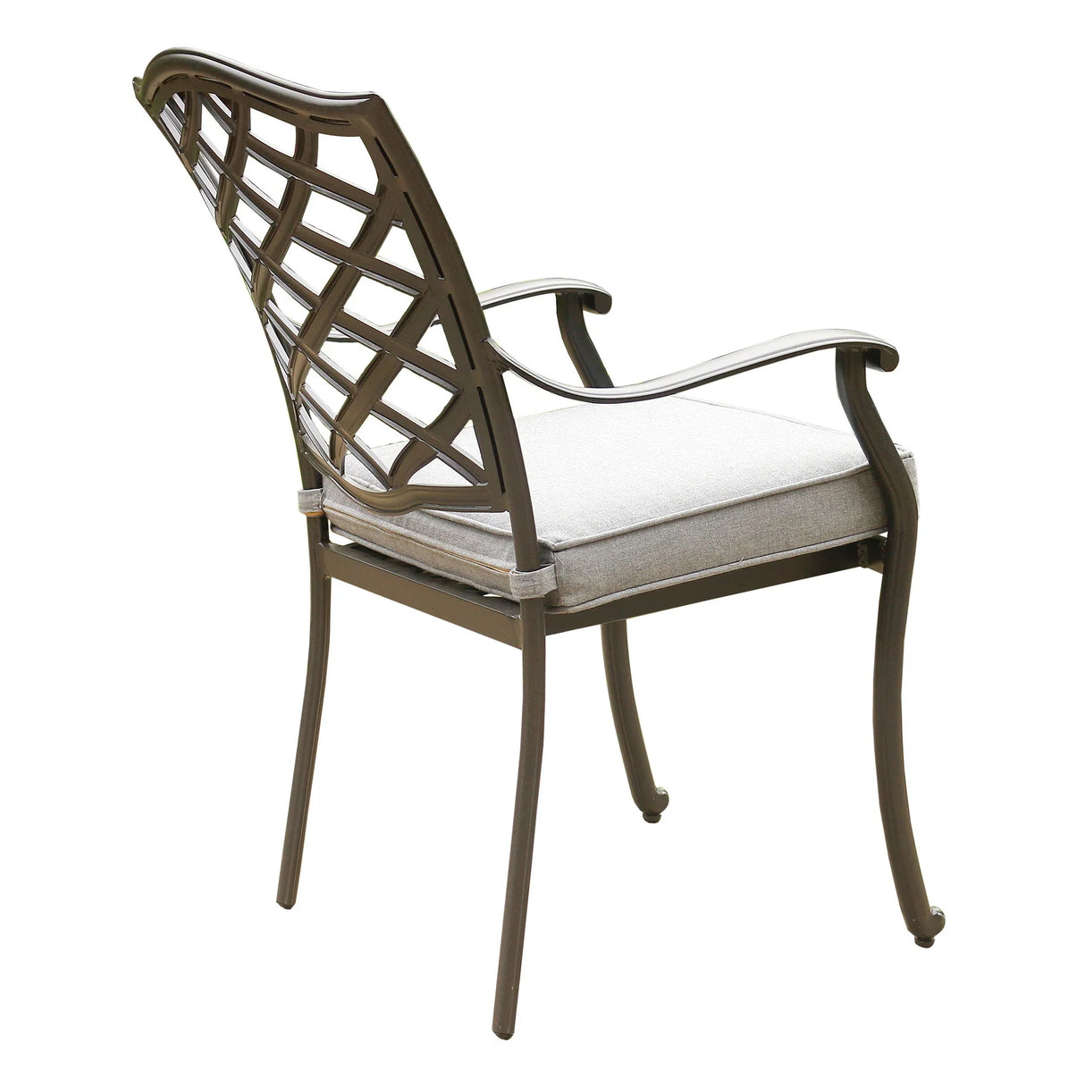 Round 49" Long Aluminum Dining Set With Cushions - Furniture Home Direct