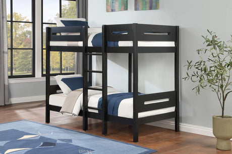 Ekko - Twin Twin Bunk Bed - Black - Furniture Home Direct