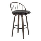 Riley - Industrial / Urban Fixed Height Barstool With Swivel With Removable Cushion (Set of 2) - Furniture Home Direct