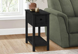 Accent End Table, 2 Tier, Narrow, Lamp, Storage Drawer, Charming Design - Furniture Home Direct