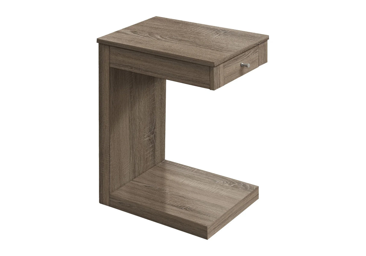 Accent Table, C - Shaped Contemporary & Modern - Taupe - Furniture Home Direct