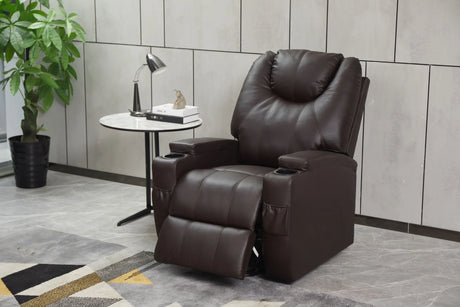 Modern Recliner Chair With Cup Holders, Remote Control - Furniture Home Direct